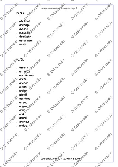Page 2 de la fiche