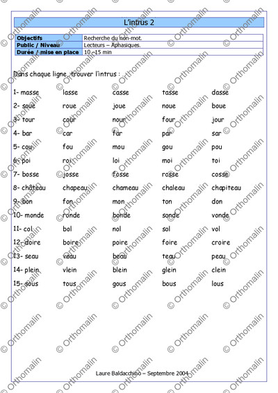 Page 1 de la fiche