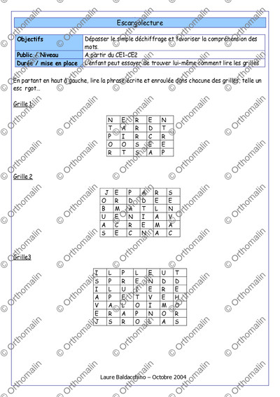Page 1 de la fiche