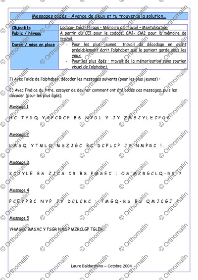 Page 1 de la fiche