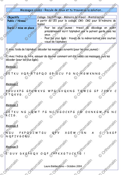 Page 1 de la fiche