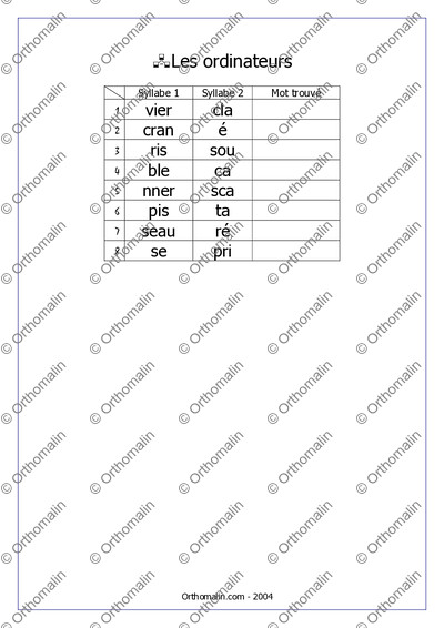 Page 3 de la fiche