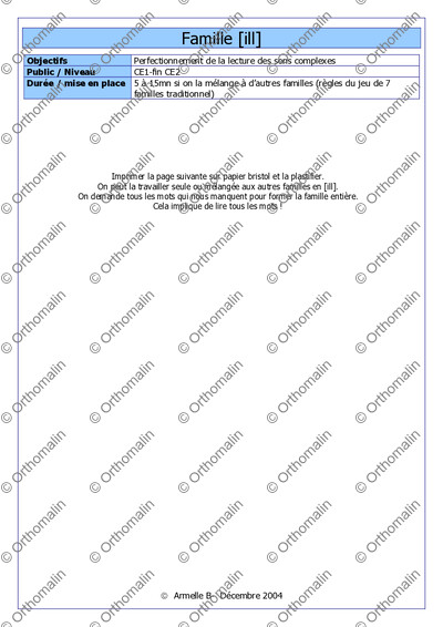 Page 1 de la fiche
