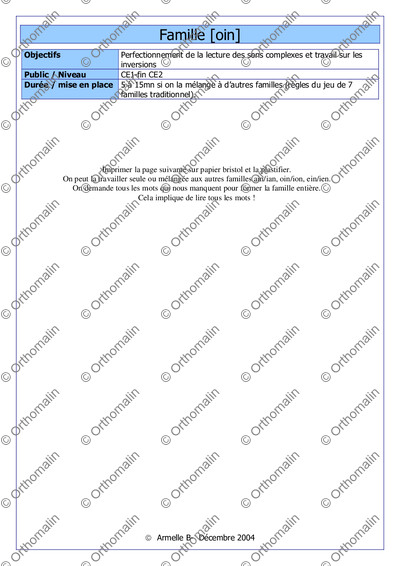 Page 1 de la fiche