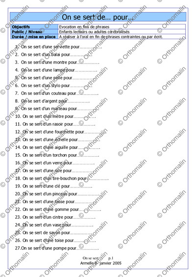 Page 1 de la fiche