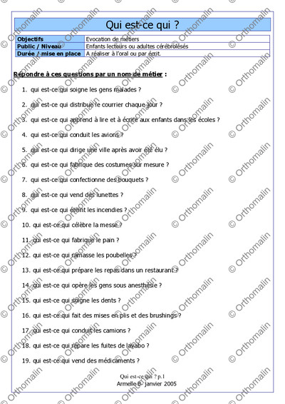 Page 1 de la fiche