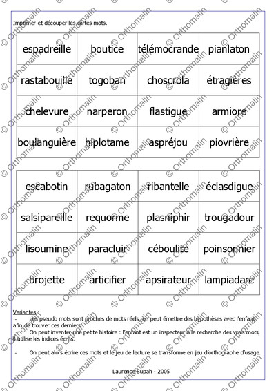 Page 2 de la fiche
