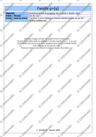 Page 1 de la fiche
