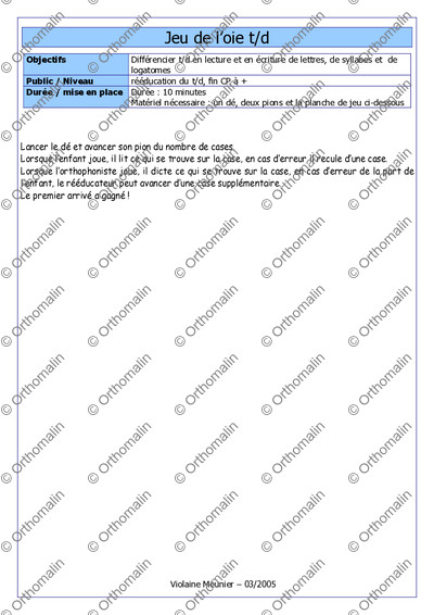 Page 1 de la fiche