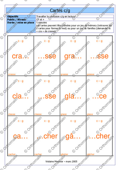 Page 1 de la fiche