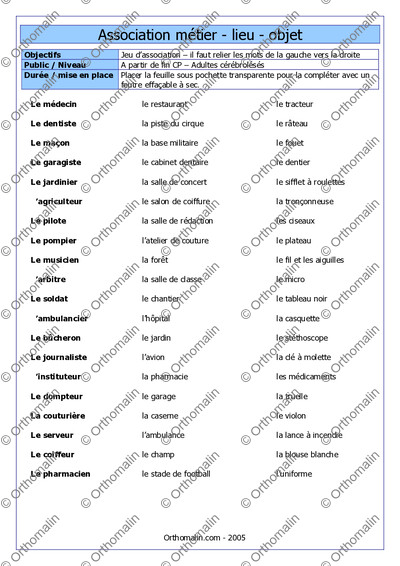 Page 1 de la fiche