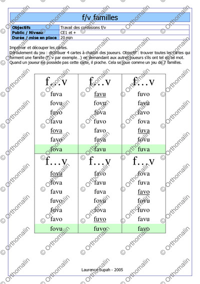 Page 1 de la fiche