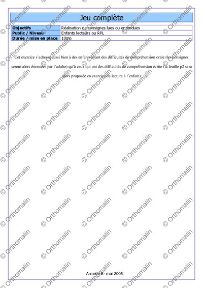 Page 1 de la fiche