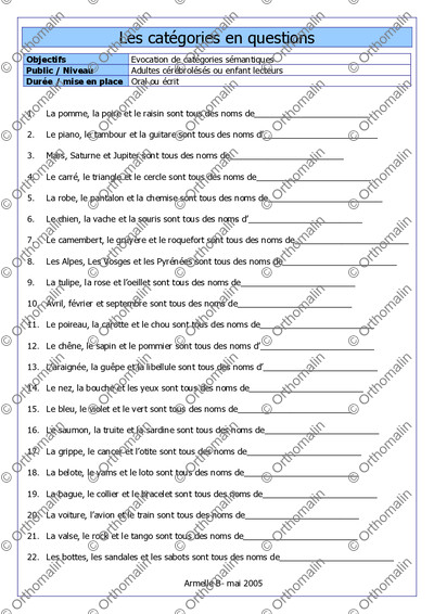 Page 1 de la fiche