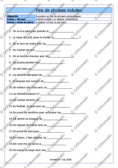 Page 1 de la fiche