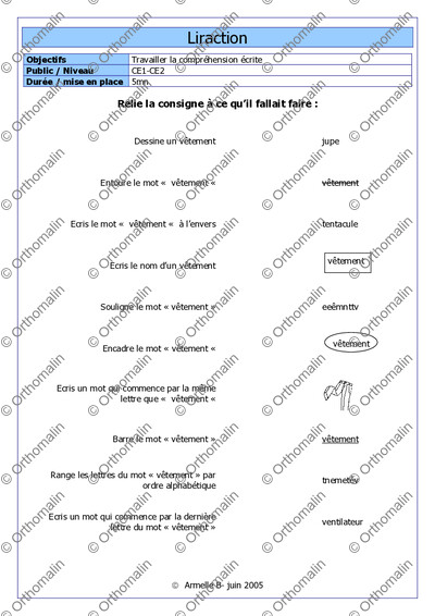 Page 1 de la fiche