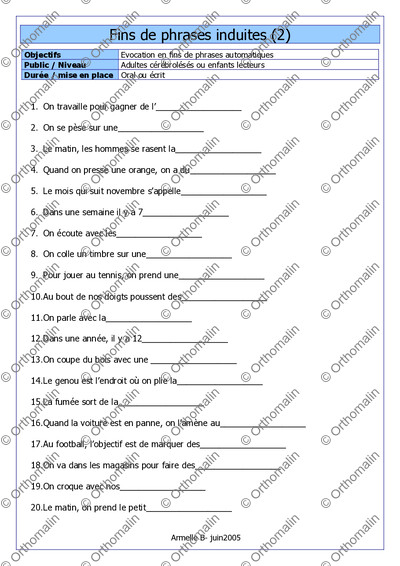 Page 1 de la fiche
