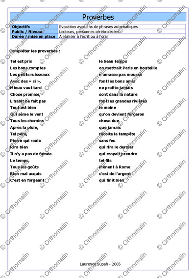 Page 1 de la fiche
