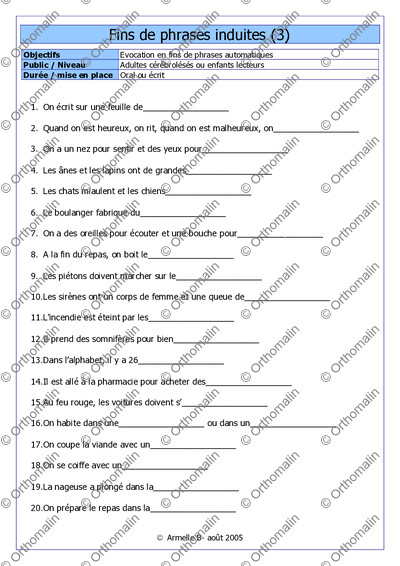 Page 1 de la fiche