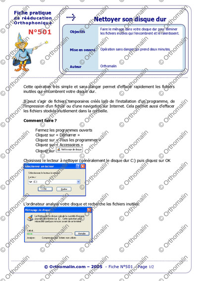 Page 1 de la fiche