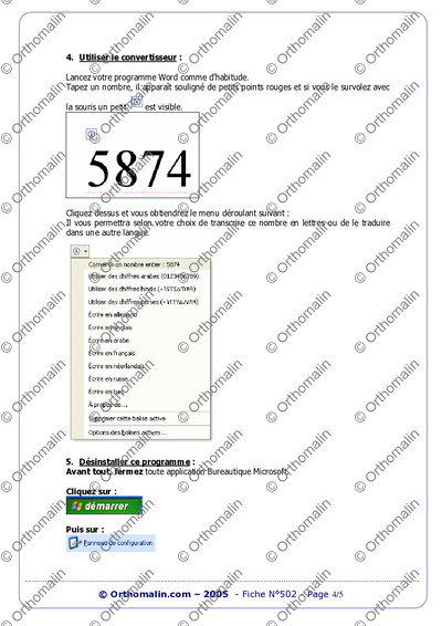 Page 4 de la fiche