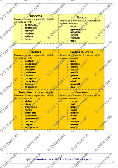 Page 2 de la fiche