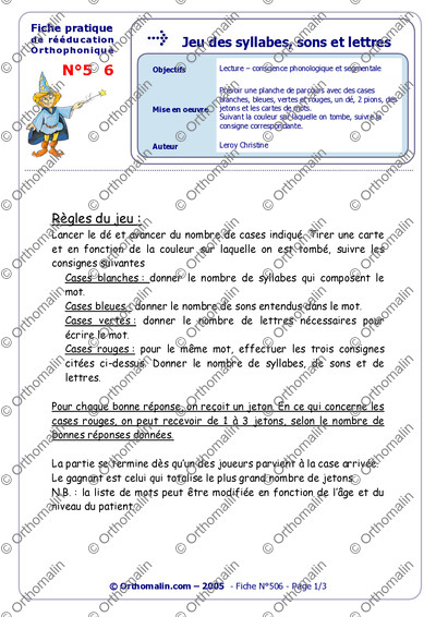 Page 1 de la fiche