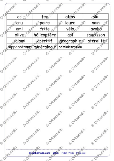 Page 3 de la fiche