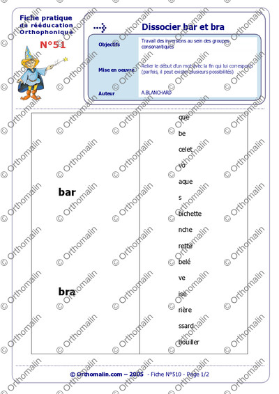 Page 1 de la fiche