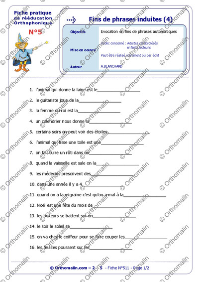 Page 1 de la fiche