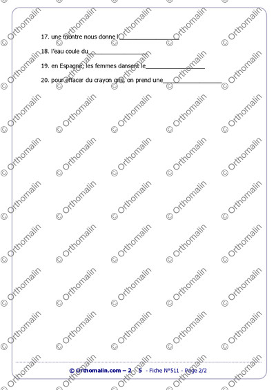 Page 2 de la fiche