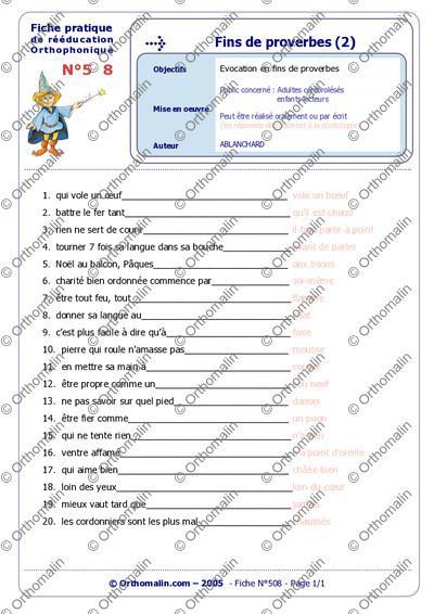 Page 1 de la fiche