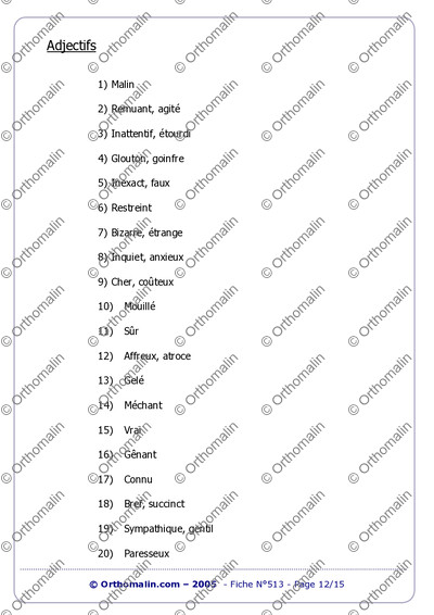 Page 12 de la fiche