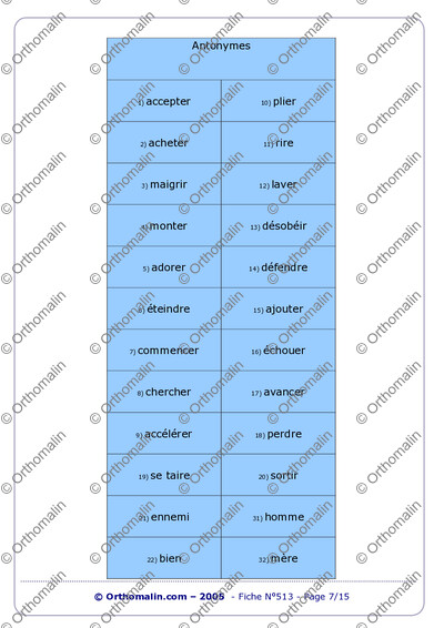 Page 7 de la fiche