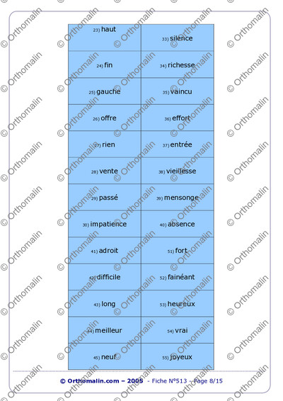 Page 8 de la fiche