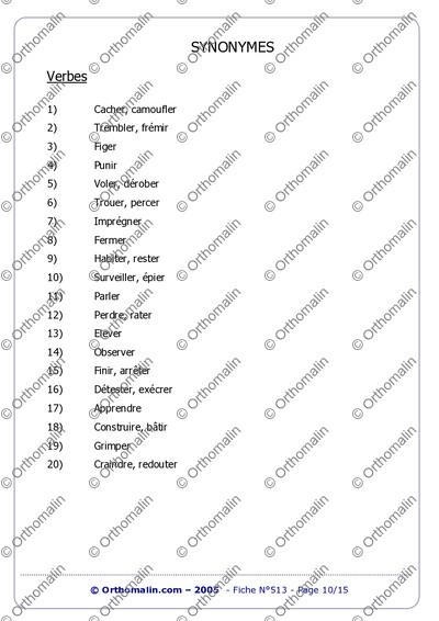 Page 10 de la fiche