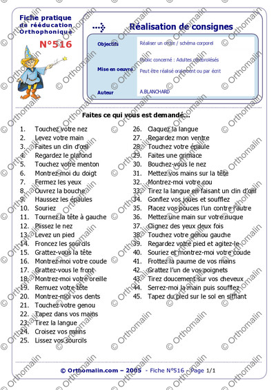 Page 1 de la fiche