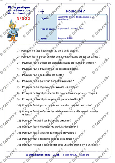 Page 1 de la fiche