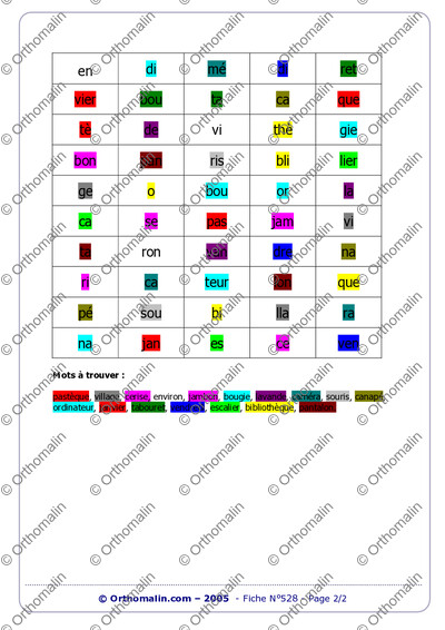 Page 2 de la fiche