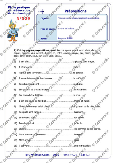 Page 1 de la fiche