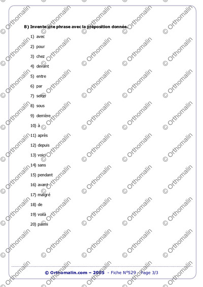 Page 3 de la fiche