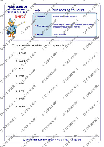 Page 1 de la fiche