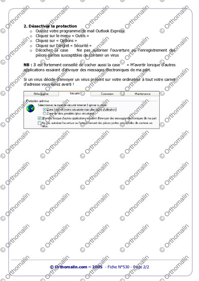 Page 2 de la fiche