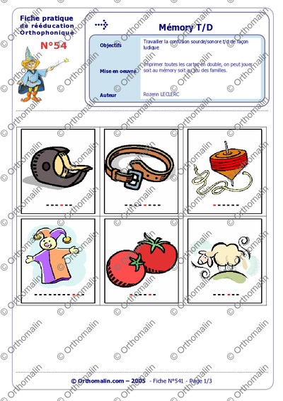 Page 1 de la fiche