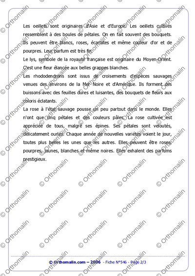 Page 2 de la fiche
