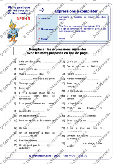 Page 1 de la fiche