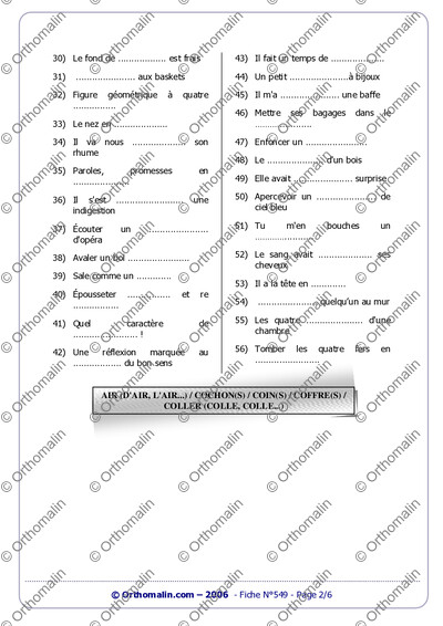 Page 2 de la fiche