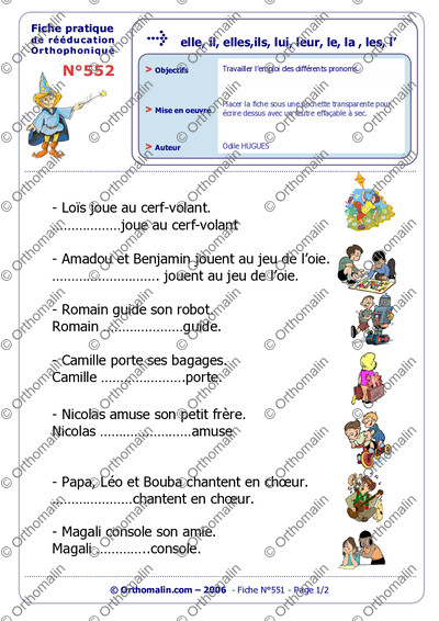 Page 1 de la fiche