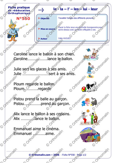 Page 1 de la fiche