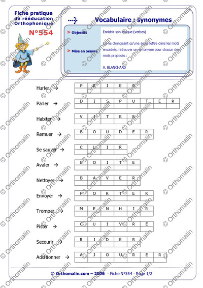 Page 1 de la fiche